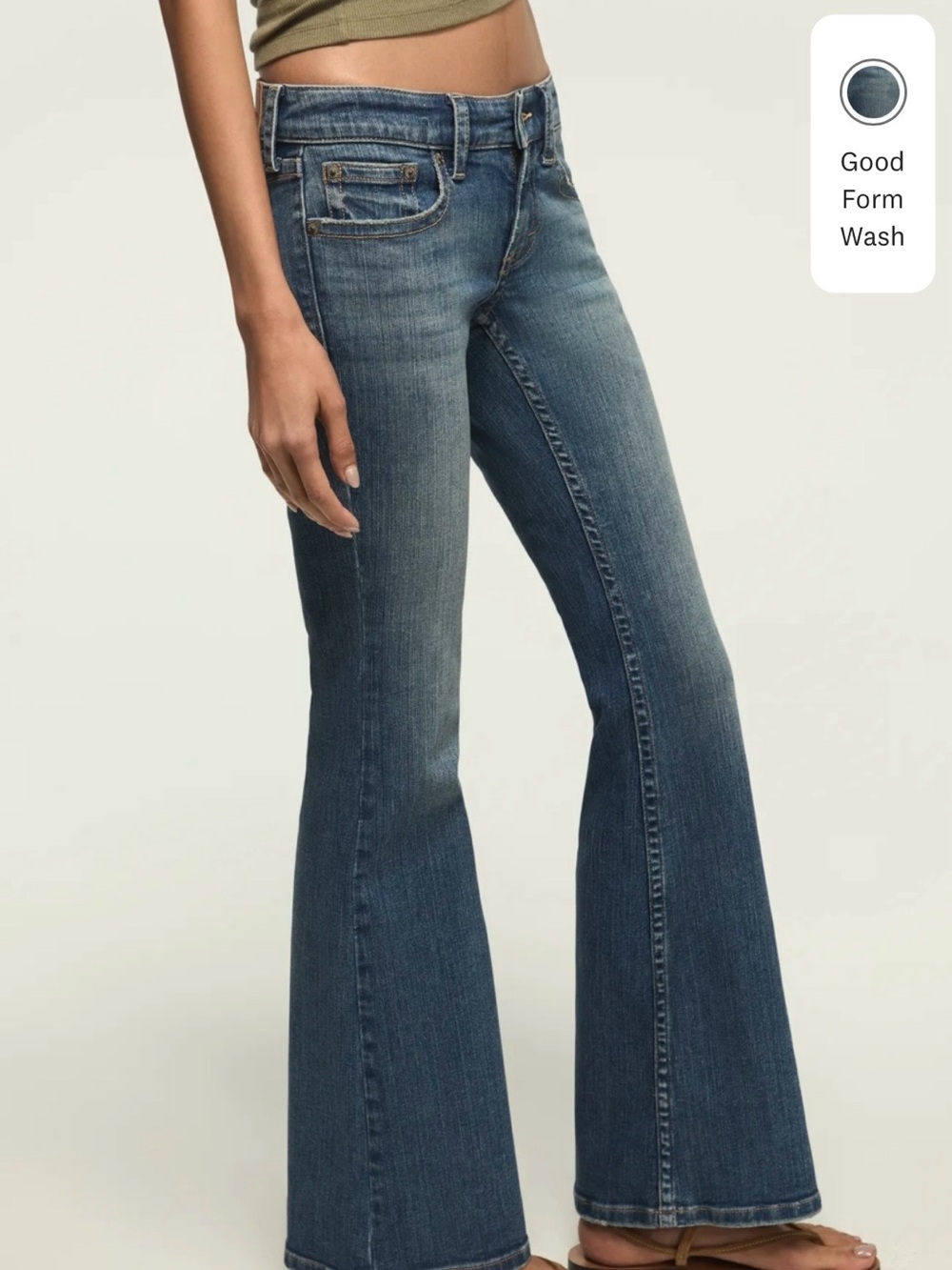Lucky Brand Mid-Rise Blue Flare Jeans